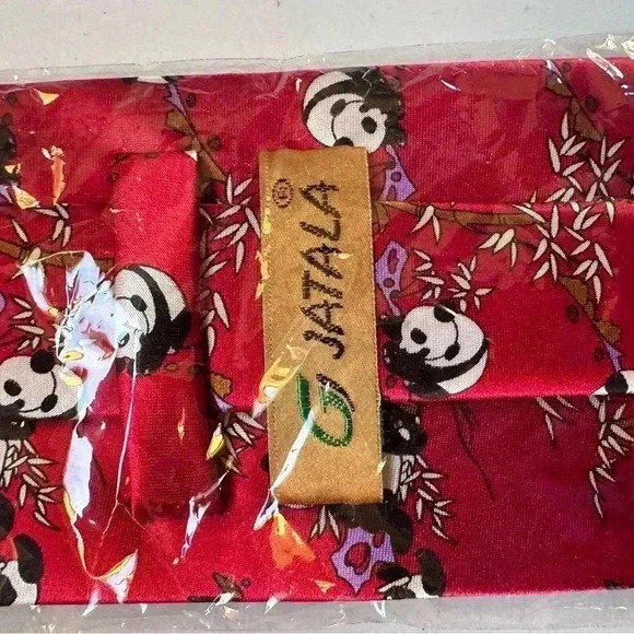 New In Package Jatala Panda Print Red Tie‎ - Picture 3 of 6